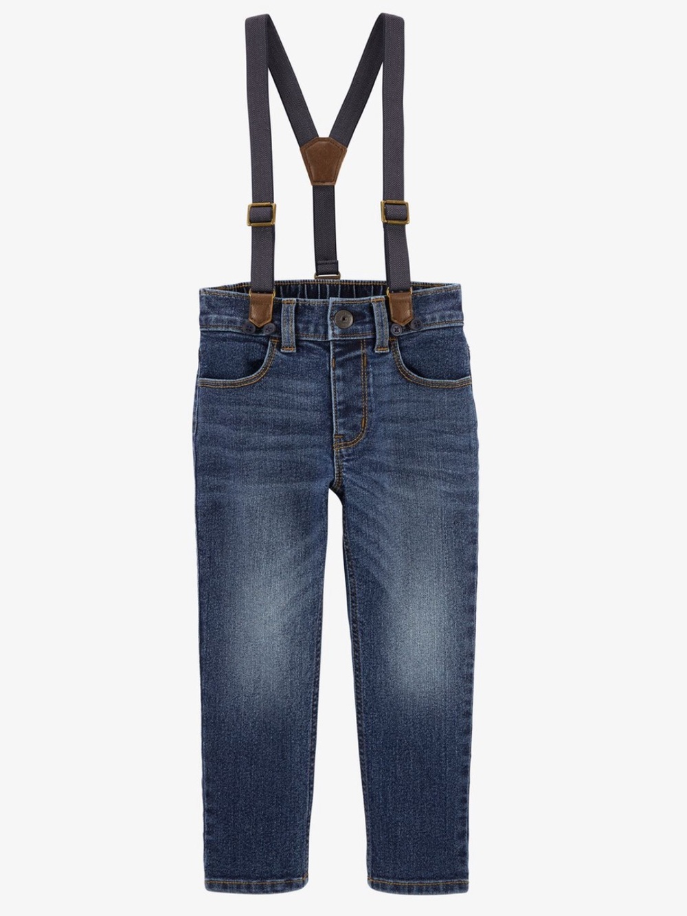 Oshkosh B'gosh Boys Denim Suspender Pants 5T
